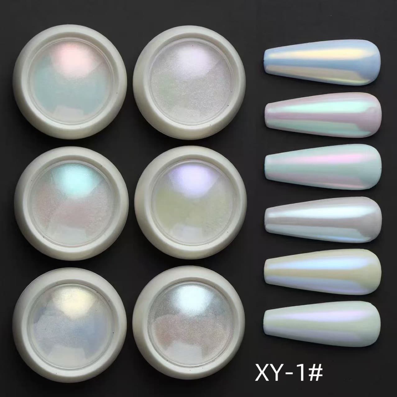 Cross-border new manicure magic mirror powder gold-plated silver laser powder water ripple nail neon powder multiple varieties ready for wholesale