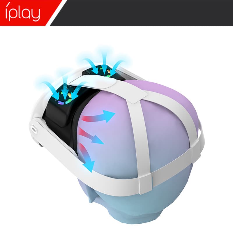 Compatible with Oculus Quest 3 Cooling Face Cover VR Accessories Quest 3 RGB Fan Face Cover Breathable Face Cover