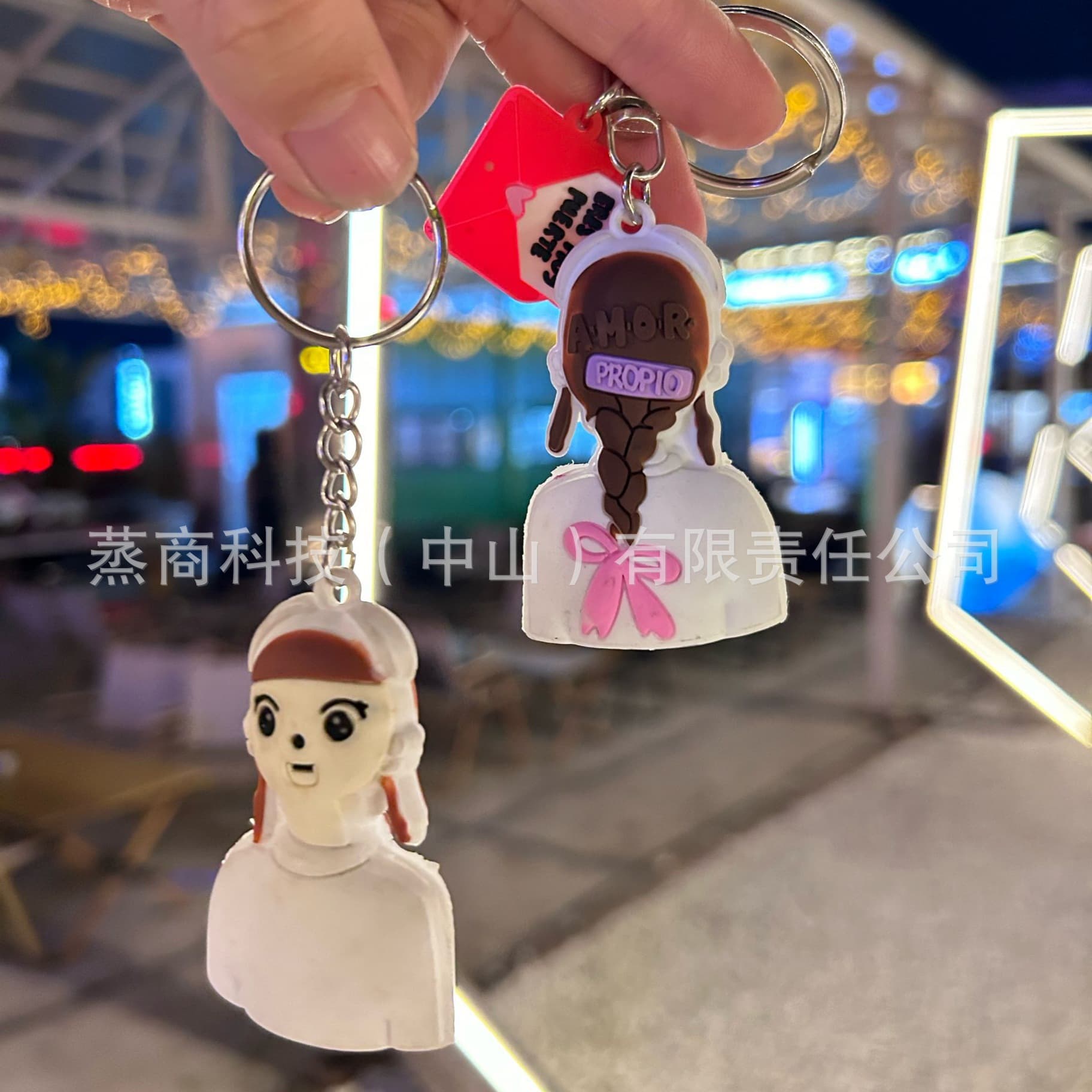 pvc keychain medical ampoule bottle nurse girl cartoon cute pendant promotion small gift manufacturer
