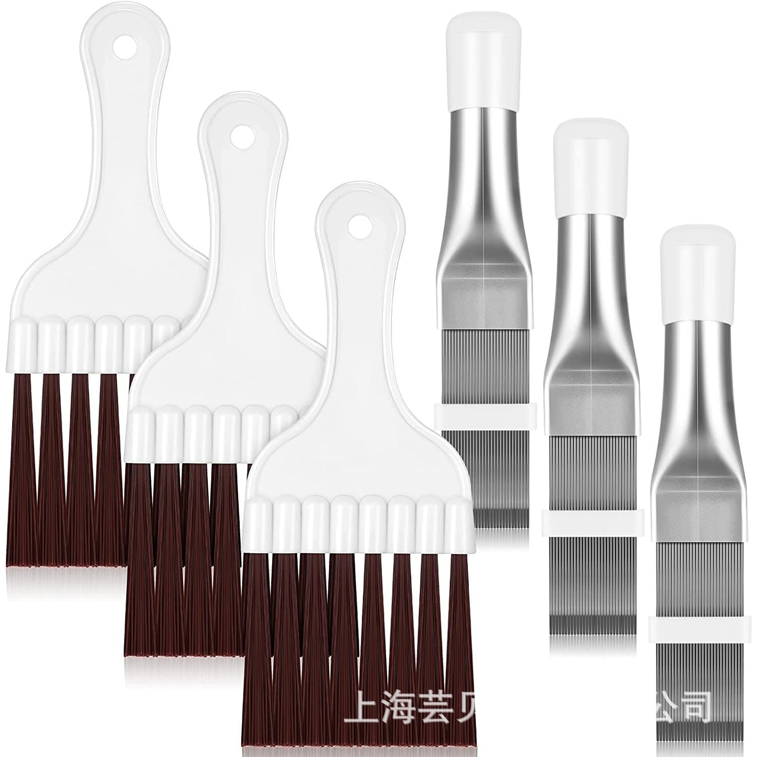 Smart Clean Plastic Air Conditioner Fin Condenser Cleaning Brush Radiator Dust Removal Comb Tool Red Handle