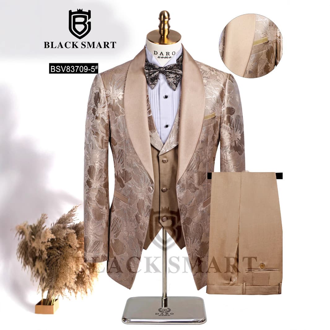 DARO Brand Large Size Three-Piece Set Floral Embroidery Evening Gown for Men Banquet Suitable Independent Station Cross-Border