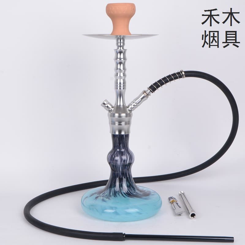 Amazon Best Selling Medium Hookah Colored Glass Bottle Hookah Set Shisha Export to Iraq