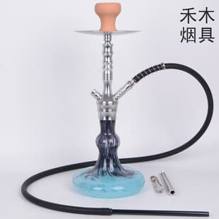 Amazon Best Selling Medium Hookah Colored Glass Bottle Hookah Set Shisha Export to Iraq