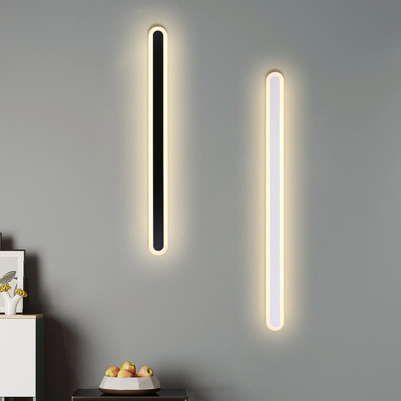 Nordic Minimalist Long Bedside Wall Lamp Modern LED Background Wall TV Wall Living Room Stairway Corridor Wall Lamp Iron Material