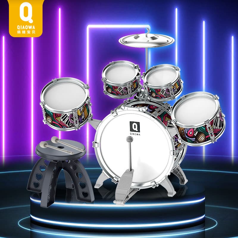 Children's Drum Set Beginner Jazz Drum Toy Percussion Instrument for Boys Ages 2-15 Free Shipping Drum Kit Small Drum
