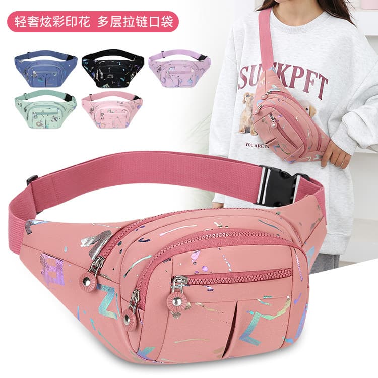 Large Capacity Waterproof Work Sports Phone Waist Pack Women's 2024 New Style Running Fashion Versatile Crossbody Bag Cash Wallet Trendy
