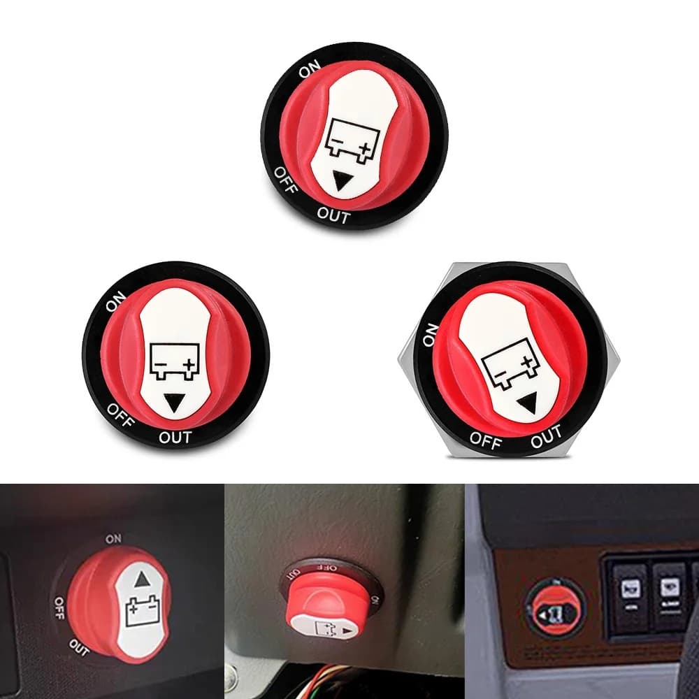 Yacht Battery Switch 50A100A200A Car Power off Switch Battery Cut off Switch White Head Customizable for Amazon And Independent Station