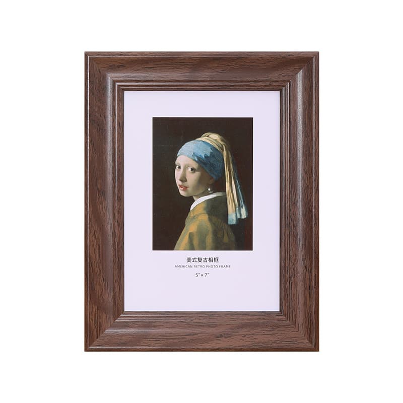 American Vintage Photo Frame Stand, Premium 5x7 6x8 7x9 8x10 10x12 A4 Wall-Mounted Picture Frame Collage Frame