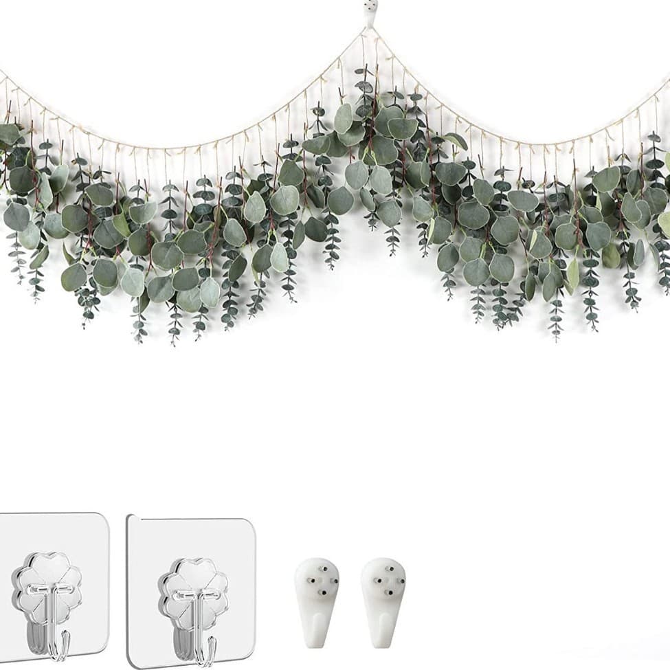 Eucalyptus and Apple Leaf Wall Decoration, 170cm Suitable for Living Room, Kitchen, Bedroom or Entryway