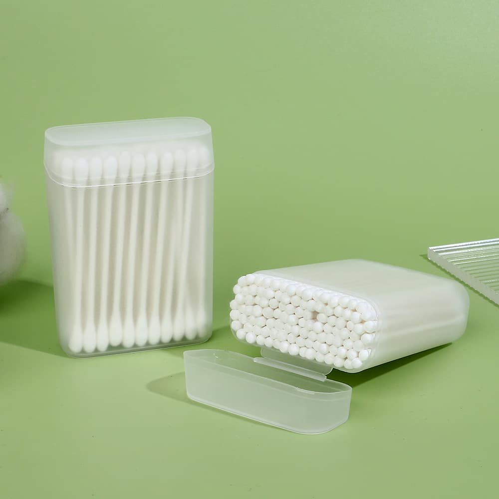 Customizable 100-Pack Baby Double-Headed Cotton Swabs, Bare-Pack Spiral Ear Picks, Multi-Head Disposable Care Cotton Sticks
