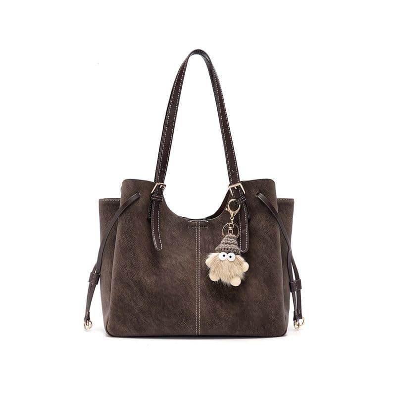 Versatile Women's Large Capacity 2026 New Spring Fashion Minimalist Retro Commuter Basket Tote Bag