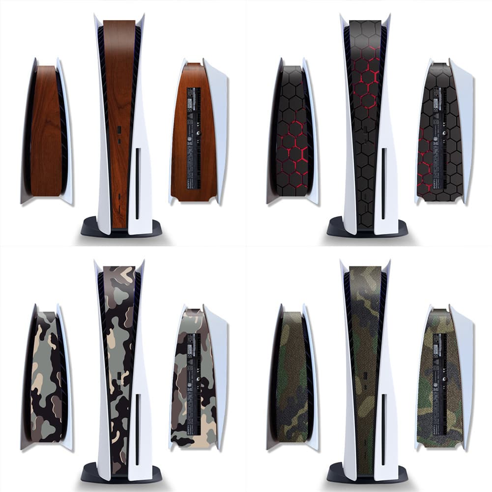 PS5 middle strip all-inclusive sticker ps5 side all-inclusive film PS5 side sticker cartoon sticker camouflage wood grain skin