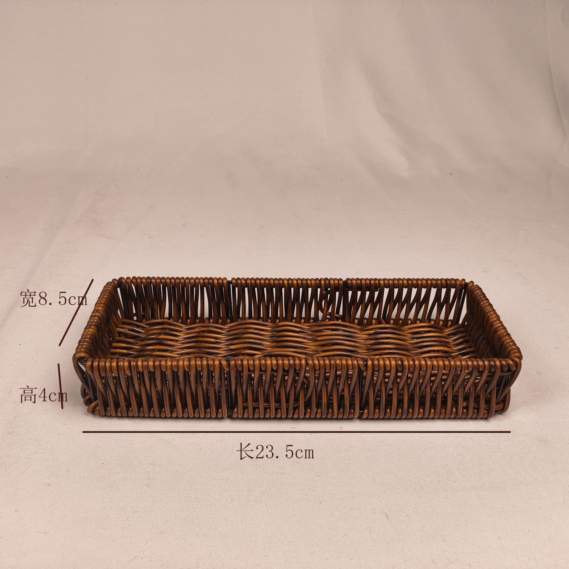 New Imitation Rattan Tableware Rack, Chopsticks Basket, Fruit Storage Basket, Rectangular Drain Basket, Snack Basket, Cutlery Spoon Holder