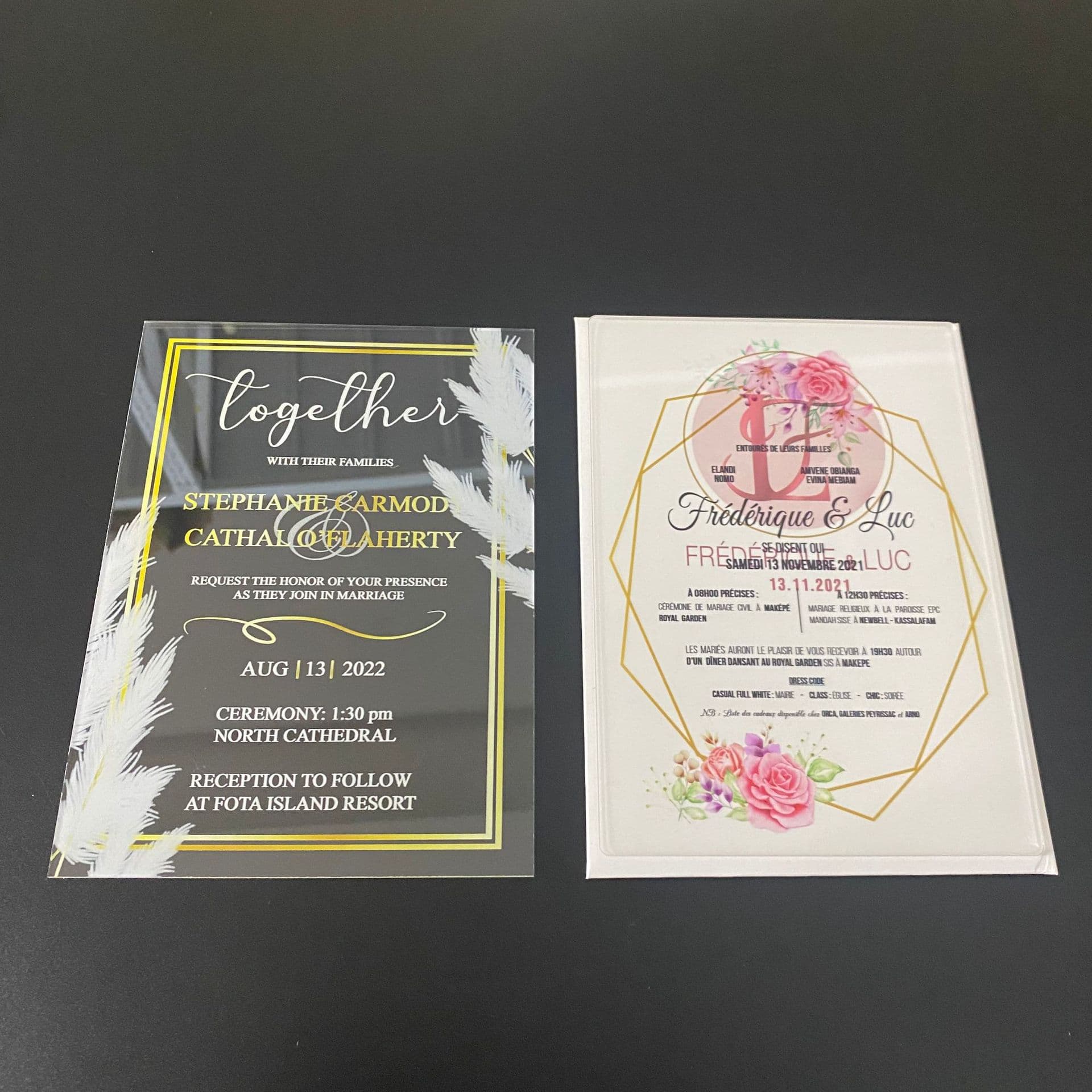Invitation acrylic sign wedding card internet celebrity creative invitation invitation wedding banquet wedding invitation transparent commemorative card