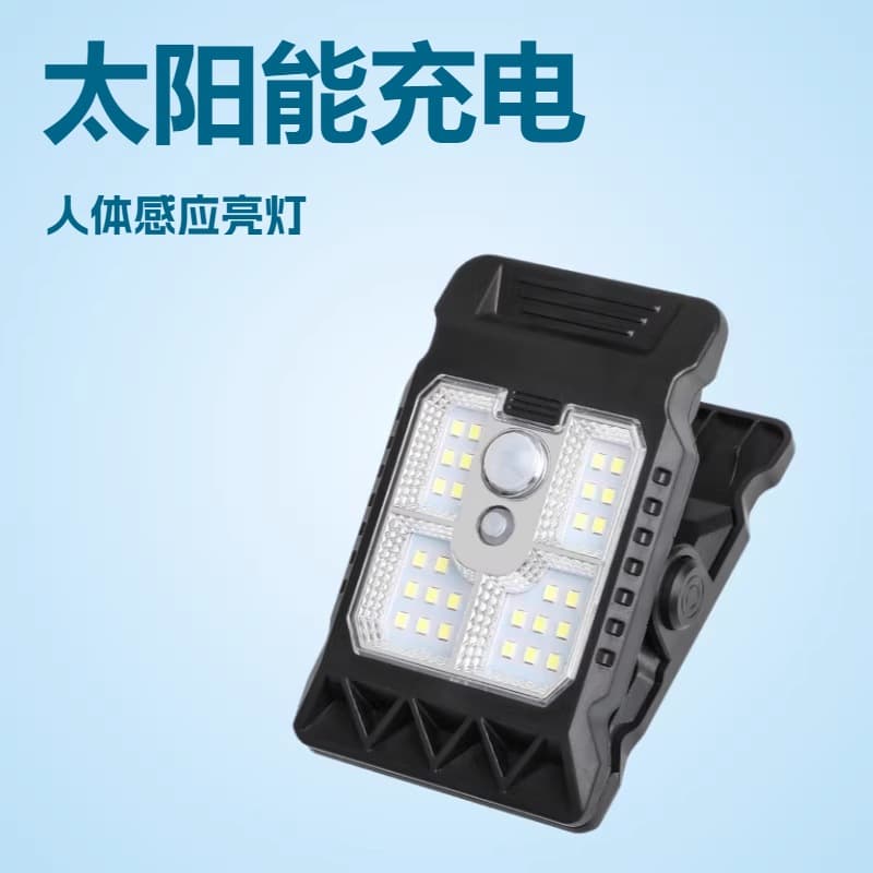 Custom Type-C Charging Solar Clip Light, Motion Sensor Outdoor Garden Light, Waterproof LED Decorative Wall Light