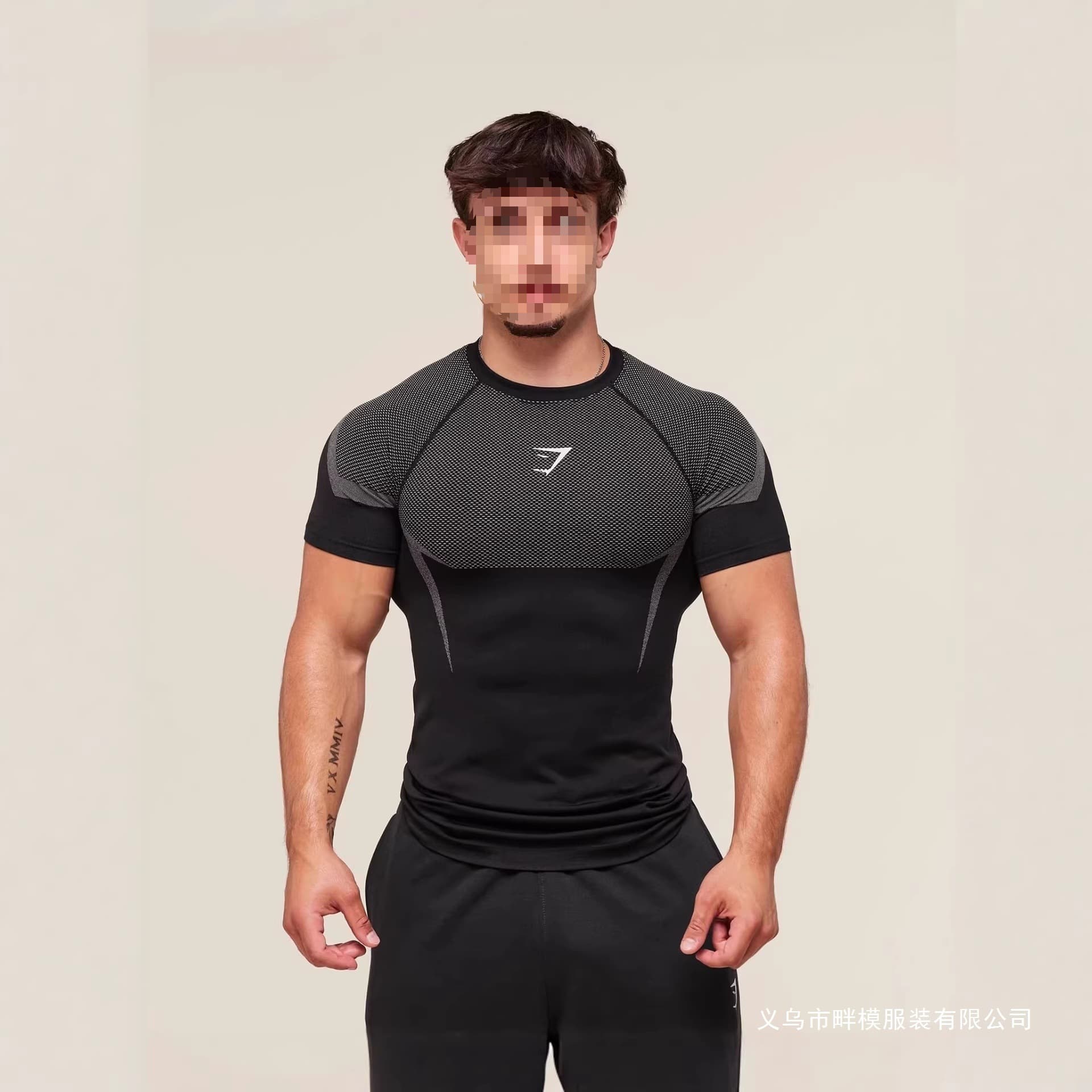 GYM/ONYX Men's T-Shirt - Quick-Dry, Breathable, Stretch, Round Neck, Short Sleeve, Slim Fit Training Top