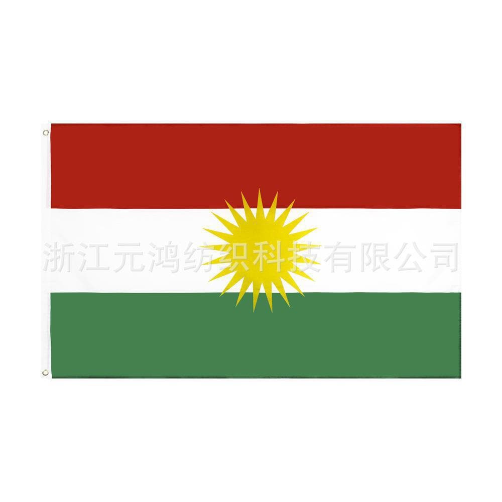 Cross-border Amazon AliExpress Stock Wholesale 90*150cm Kurdistan Flag