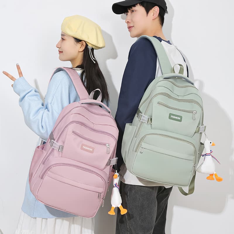 Simple versatile new large-capacity laptop backpack, lightweight student bookbag for casual outdoor travel.