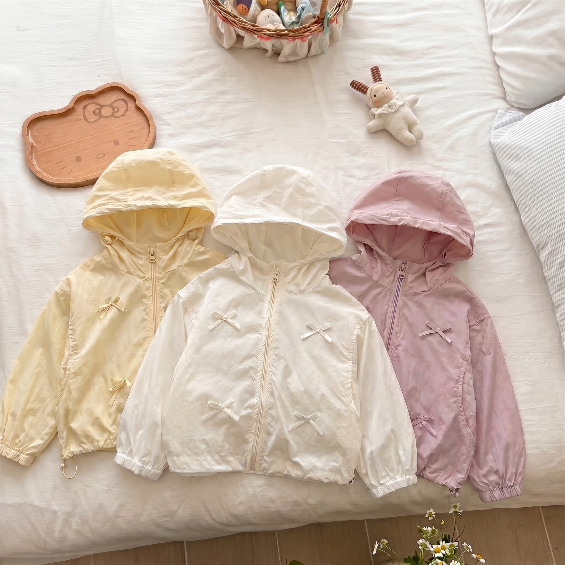 Spot girls sun protection clothing summer new style children's style summer and autumn hooded jacket girl sun protection clothing air-conditioning clothing
