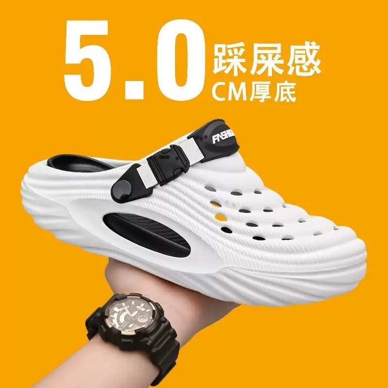 TikTok trending 30k+ monthly sales EVA thickened men's closed-toe slippers, non-slip indoor home slippers wholesale