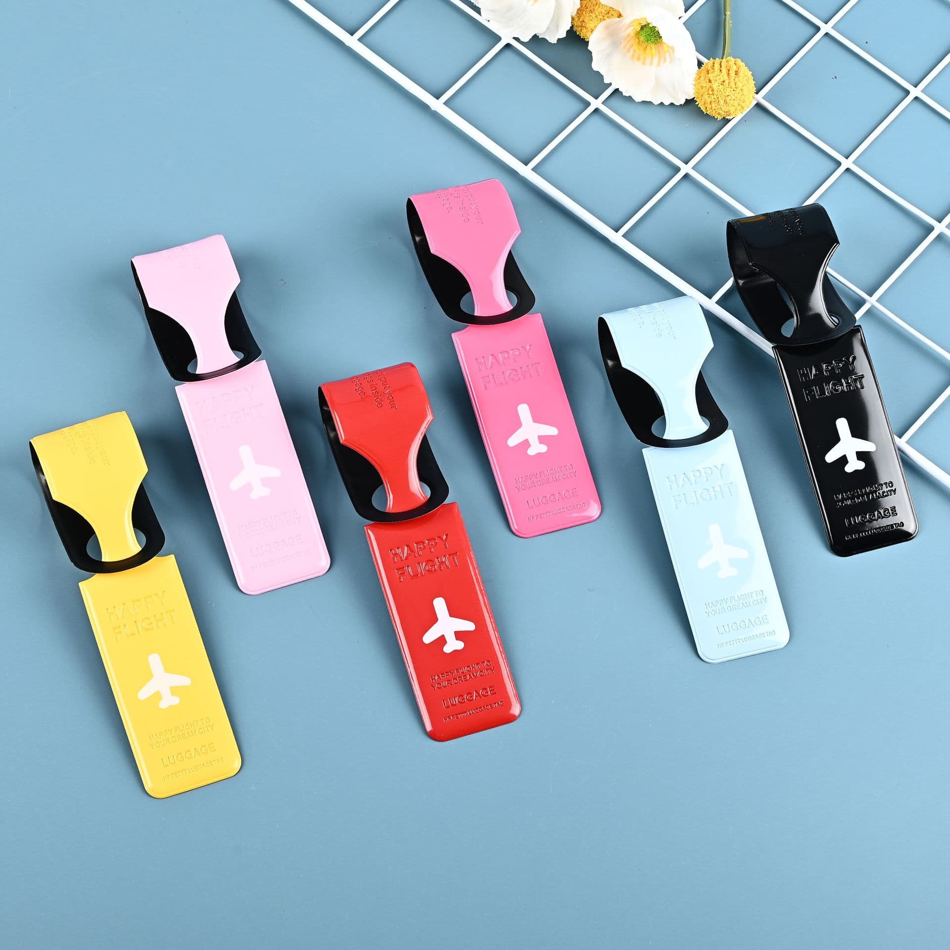 Integrated Suitcase Hangers Check-in Boarding Pass Anti-Loss Identification Tags Connected Long Luggage Tags