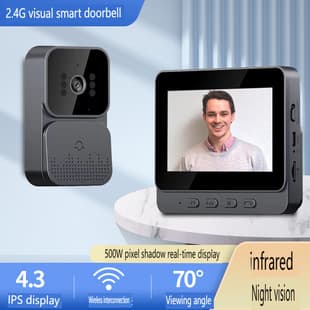 M10 Smart Doorbell with Display Screen Wireless Video Smart Doorbell Voice Intercom Home Alarm Electronic Peephole