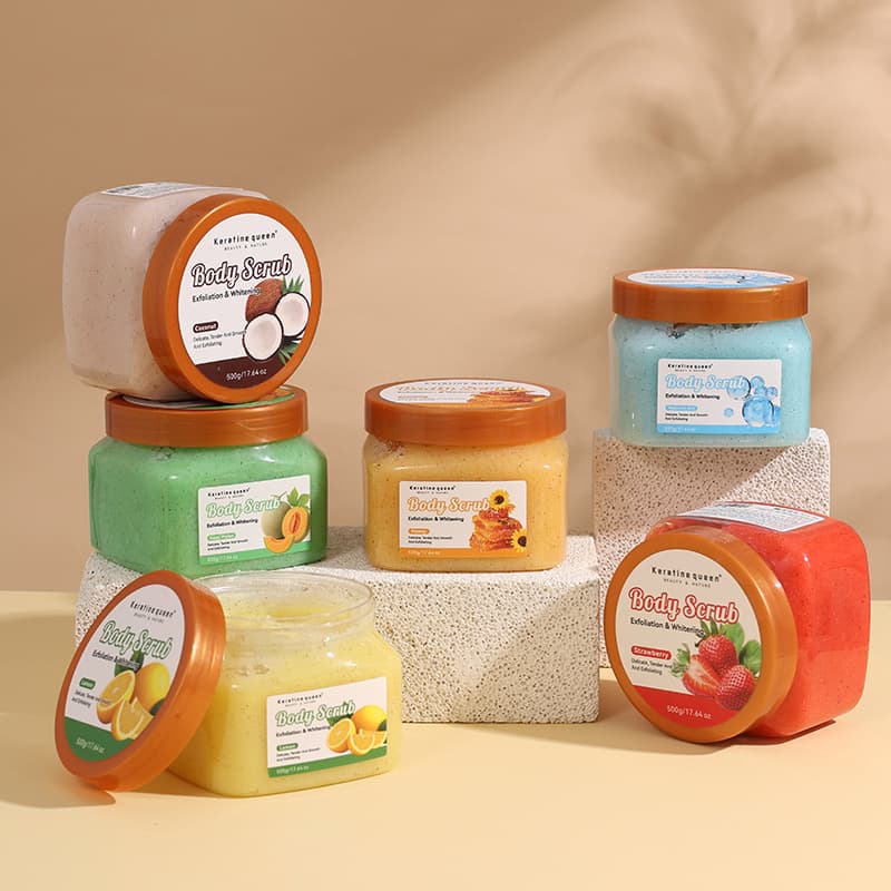 Cross-border Body Scrub 500g Exfoliating Keratosis Deep Cleansing Fruit Fragrance Body Scrub