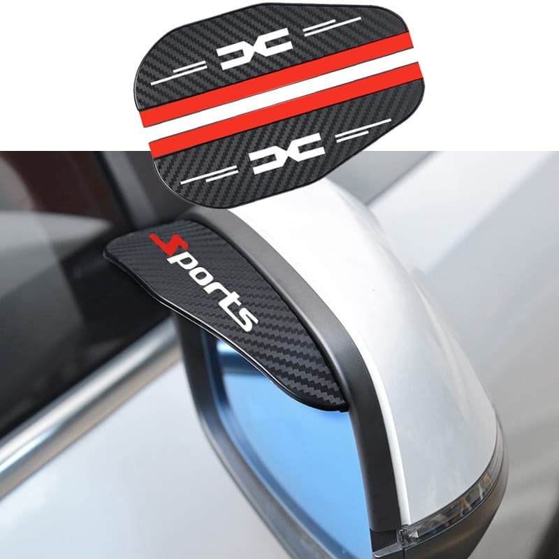 Car Rearview Mirror Carbon Fiber Rain Guard Sports Rain Shield Thickened Carbon Fiber Dacia Rearview Mirror Rain Visor