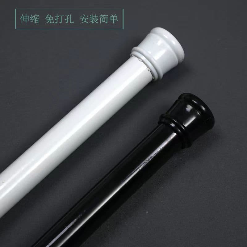 Factory wholesale no-drill telescopic rods for shower curtains, door curtains, window curtains, telescopic clothes drying rods, and wardrobe clothes supports