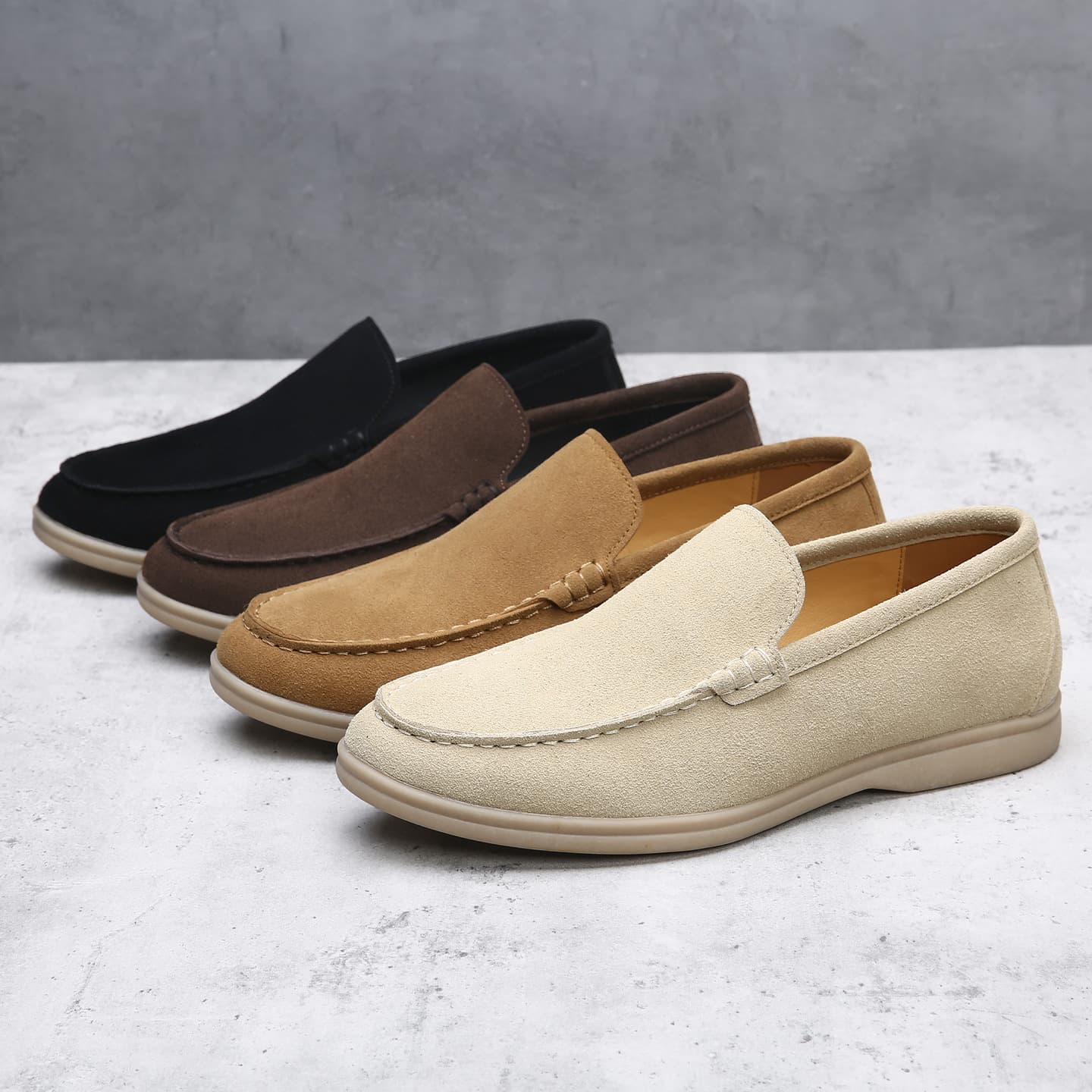 Men's 2026 Spring/Summer New Loafer Shoes Slip-On Casual Business Leather Shoes Breathable