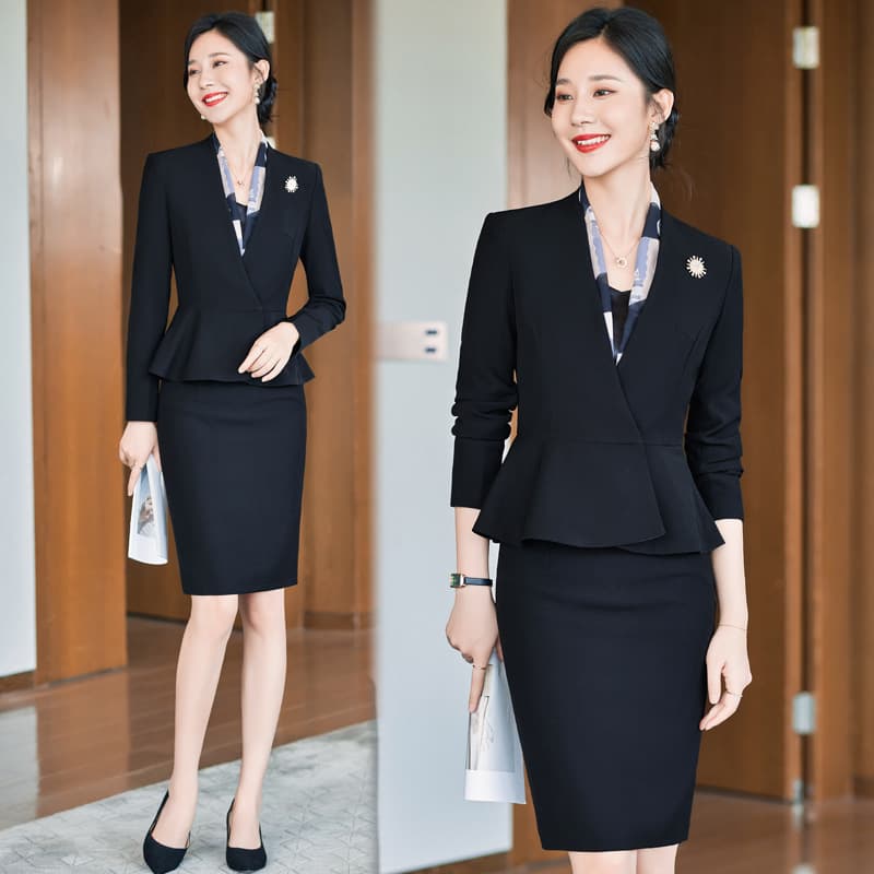 Elegant Long Sleeve Spring Autumn Women's Suit Professional Business Reception High End Jewelry Store Workwear Formal Outfit