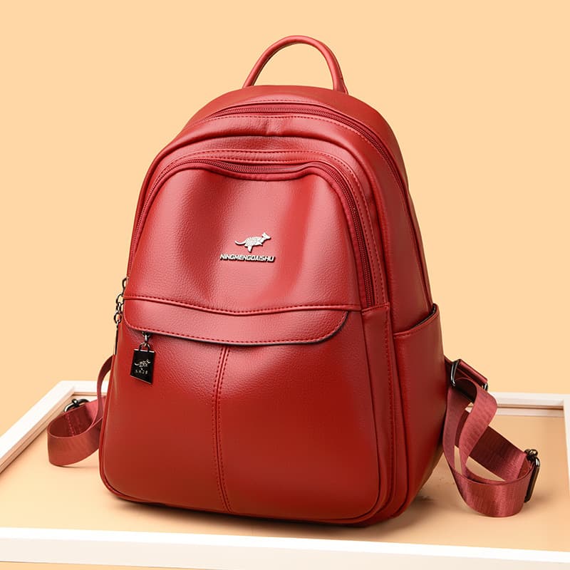 Foreign trade Korean version hot selling backpack women 2024 new soft leather mommy casual backpack texture backpack wholesale