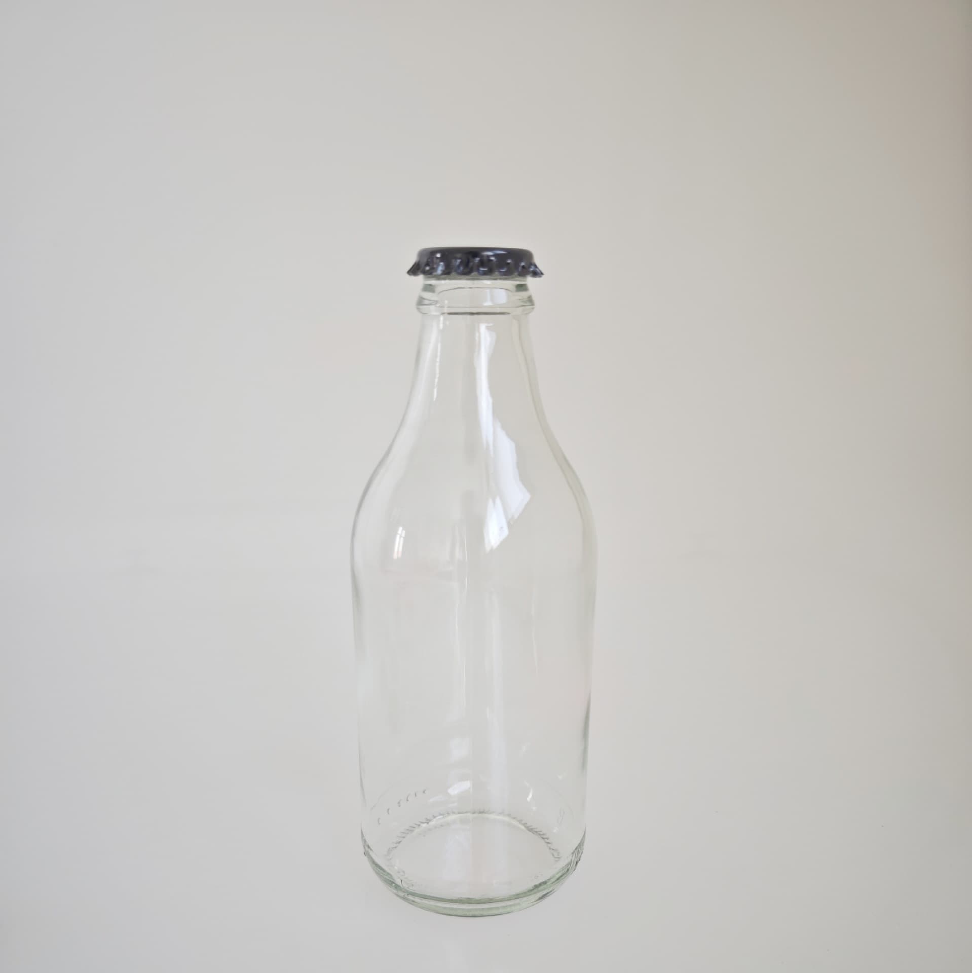 Small-mouth beverage bottle, beer bottle, clear glass bottle 250-300ml for cola, soy milk, juice