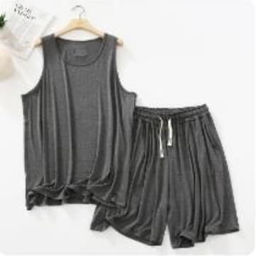New Men's Vest Fitness Workout Muscle Tank Top and Shorts Set Summer Stock