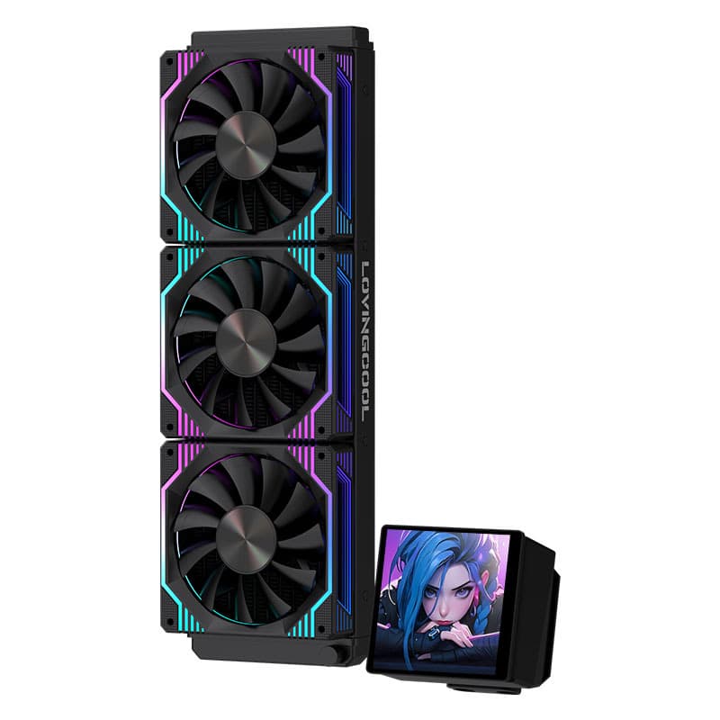LOVINGCOOL Water Cooling Radiator ARGB All-in-One DIY Animation Screen Display Temperature Control PWM 360mm Water Cooler