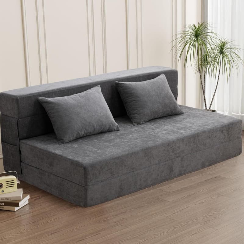 Multi-functional folding recliner sofa bed, versatile for sitting and lying, lazy sofa.