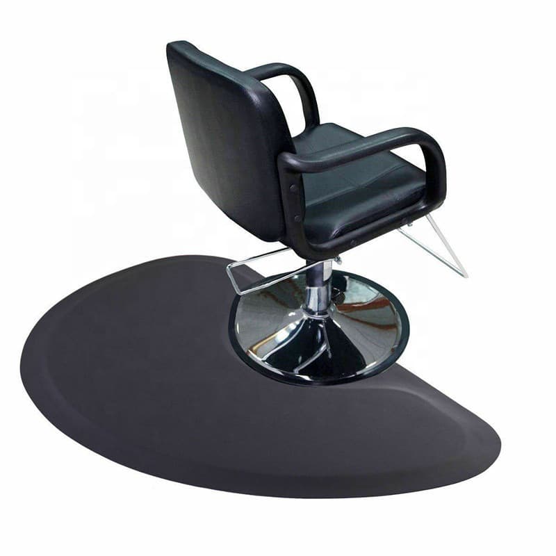 Custom Factory Cross-border Packaging Semi-Circular Hair Salon Comfort PVC PU Anti-Slip Mat for Beauty and Hairdressing