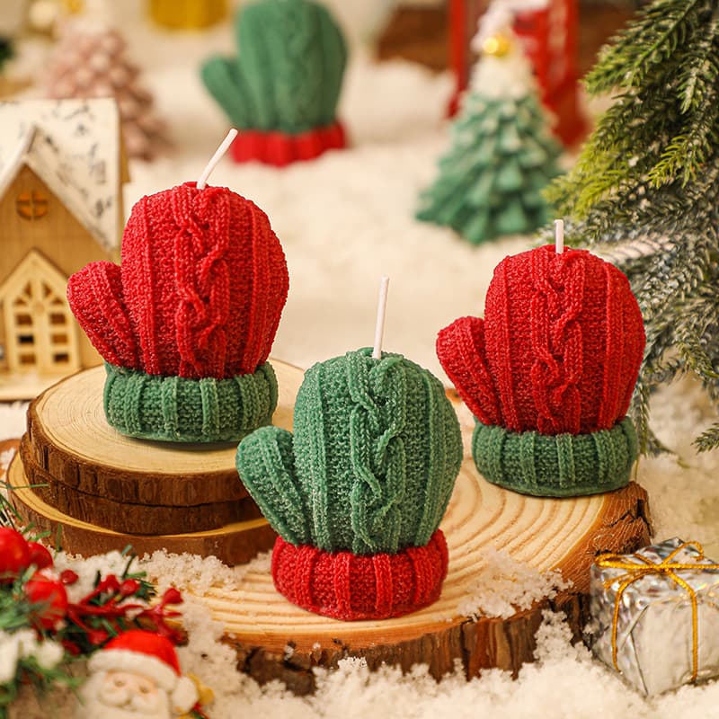 Wholesale Christmas Fragrance Wool Mini Glove Candles Christmas Gifts Small Gifts Creative Ornaments Scented Candles