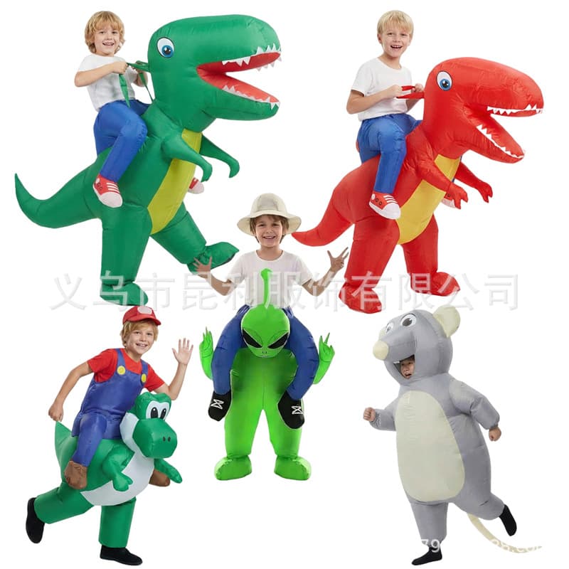 Popular Alien Inflatable Costume Dinosaur Riding Outfit Halloween Funny Props Festival Mouse Mary Carnival Costume