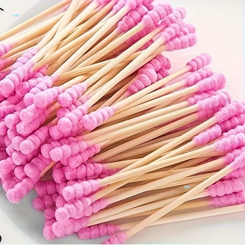 100pcs Pink Dog Ear Cleaning Swabs Gentle Pet Ear Wax Cross-border