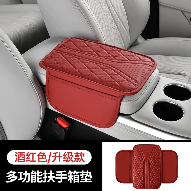 Cross-border Manufacturer Car Armrest Box Pad Thin Heightening Pad Breathable with Side Pockets Interior Central Elbow Protector Pad