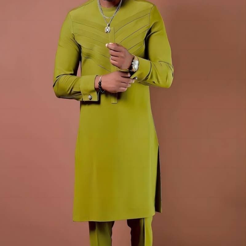 Hot-selling new men's clothing set for foreign trade and cross-border sales, African men's digital top and trousers 2-piece set, S-2XL