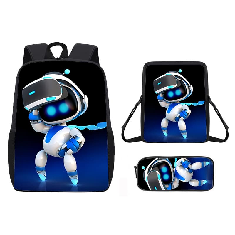 New Cross-Border Astro Bot Print Backpack for Primary and Middle School Students, Kids School Bag, Dropshipping