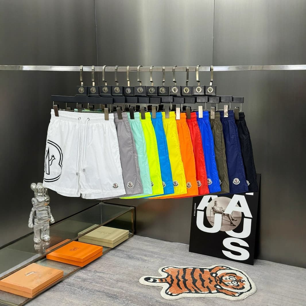 Cross-border wholesale summer men's trendy brand beach pants, quick-dry candy-colored solid shorts for seaside swimming
