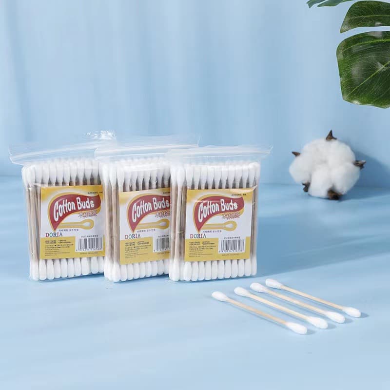 48pcs Double-Headed Cotton Swabs, Disposable, for Makeup Removal & Baby Care