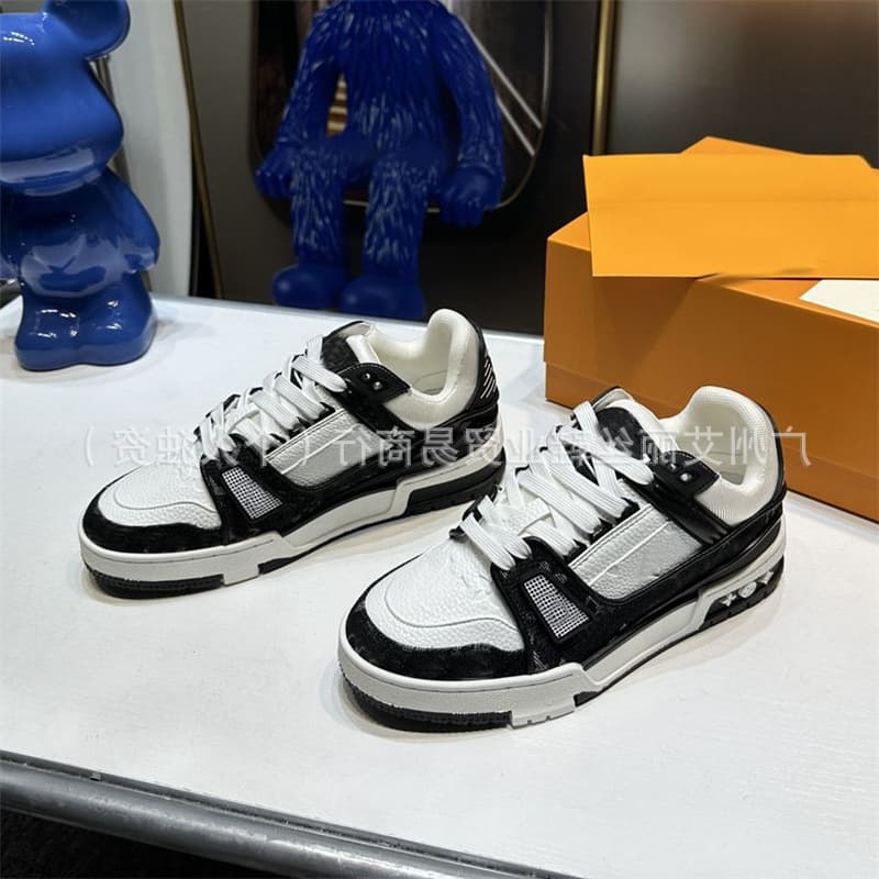 2025 Original High Version Full Set Packaging Trainer LV Sports Shoes Breathable Casual Couple Unisex Board Shoes