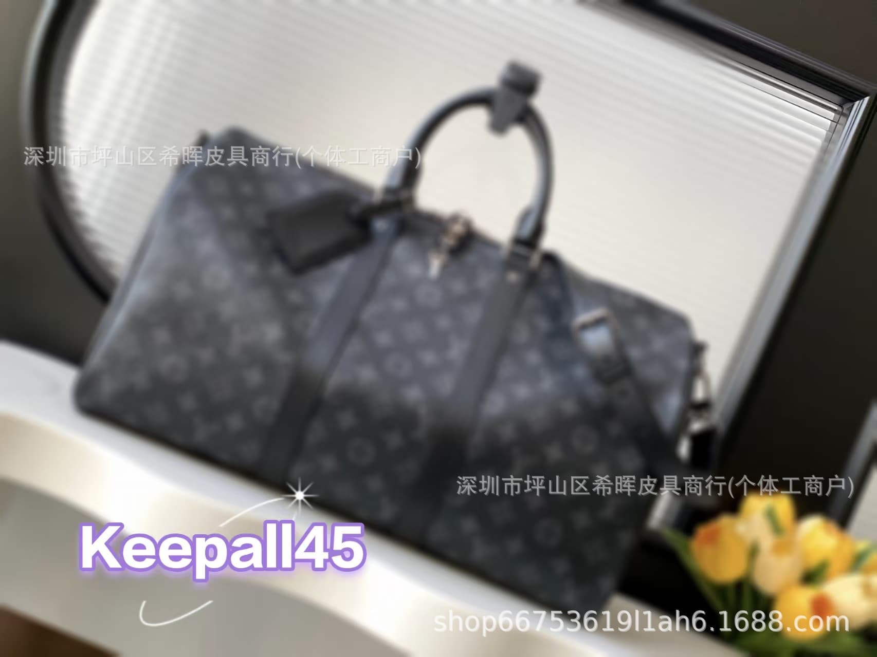 Cross-border Selected Black Floral Men's Bag Collection: Messenger Bag, Shoulder Bag, Crossbody Bag, Handbag, Backpack, Travel Bag Same Style