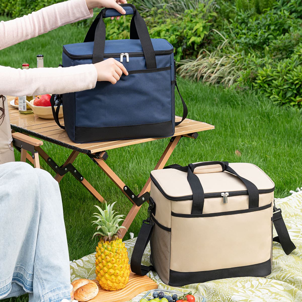 Cross-border Hot Selling Picnic Cooler Box Outdoor Large Capacity Camping Ice Bag Thickened Waterproof Handheld Insulated Bag