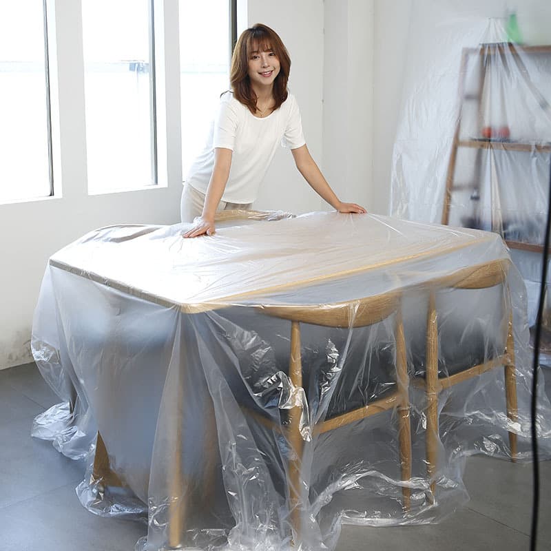 Household Dust Cover Furniture Protective Film Paint Masking Film Renovation Dust Film Thickened Cross-border Foreign Trade Supply Wholesale