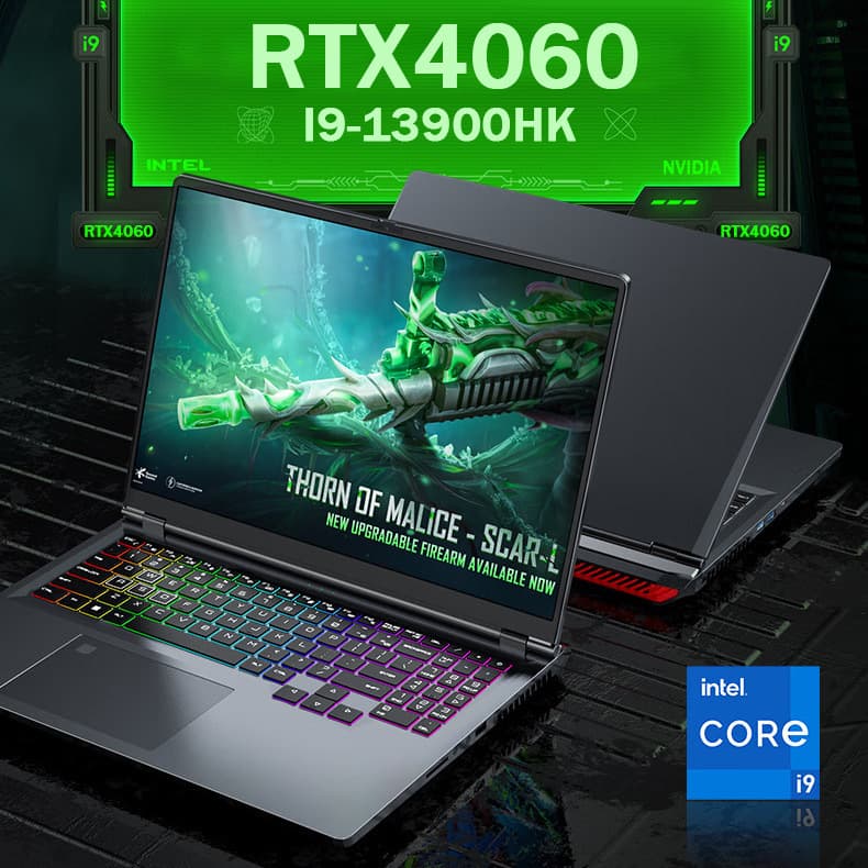 16-inch 13th Gen i9-13900H Laptop with Dedicated 8GB Graphics, i7 14-Core RTX4060 Gaming Laptop for PUBG